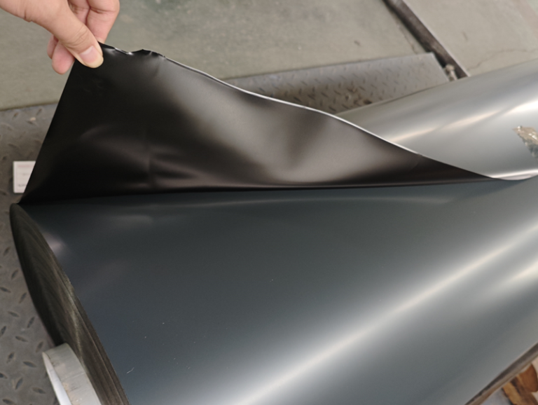 top side gray back side black both PE coated aluminum foil 0.12mm thickness
